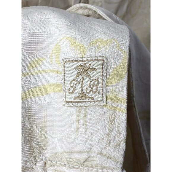 Tommy Bahama Men's Large Silk Beige Short Sleeve Button Up Shirt Floral - Picture 6 of 9